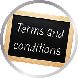 Terms and Conditions written on blackboard